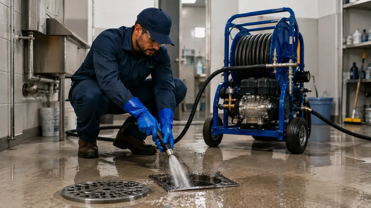 Floor Drain Hydro Jet Cleaning in Wilmington