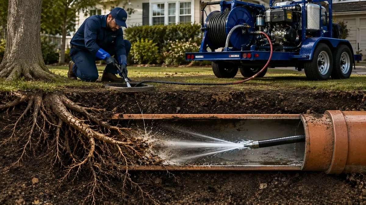 Tree Root Removal with Hydro Jetting in Wilmington